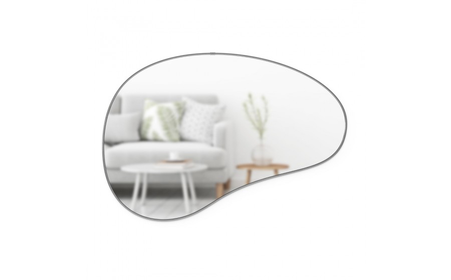 UMBRA lustro ścienne HUBBA 86 cm metaliczno / tytanowe