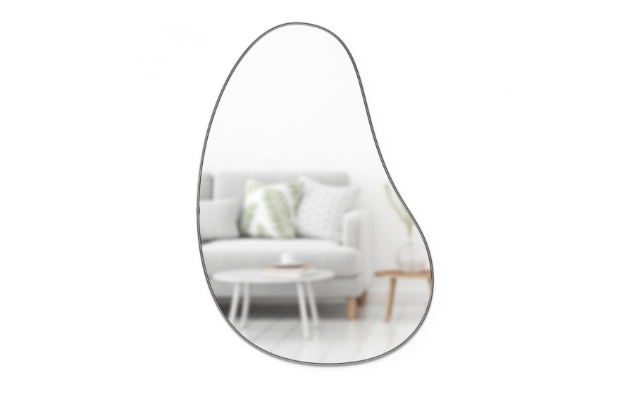 UMBRA lustro ścienne HUBBA 86 cm metaliczno / tytanowe