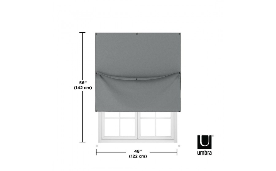 UMBRA panel zaciemniający NIGHTFALL 142 - 122 cm ciemno szary