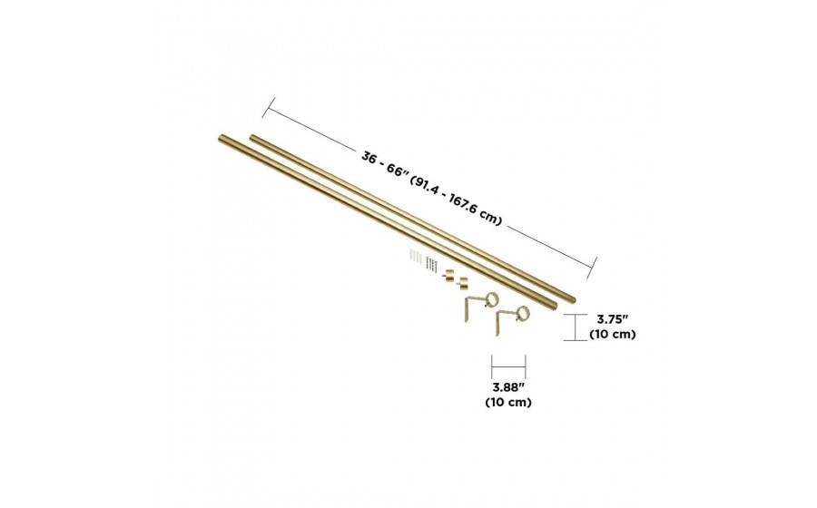 UMBRA pojedynczy karnisz CAPPA 91-168 cm złoty