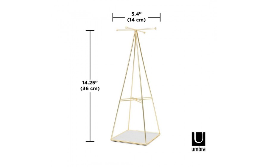 UMBRA stojak na biżuterię PRISMA złoty