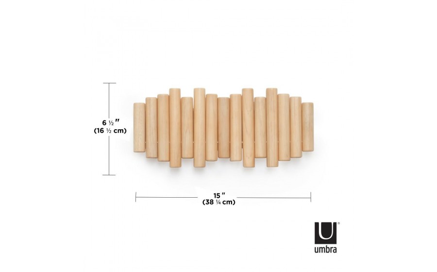 UMBRA wieszak na ubrania PICKET RAIL naturalny