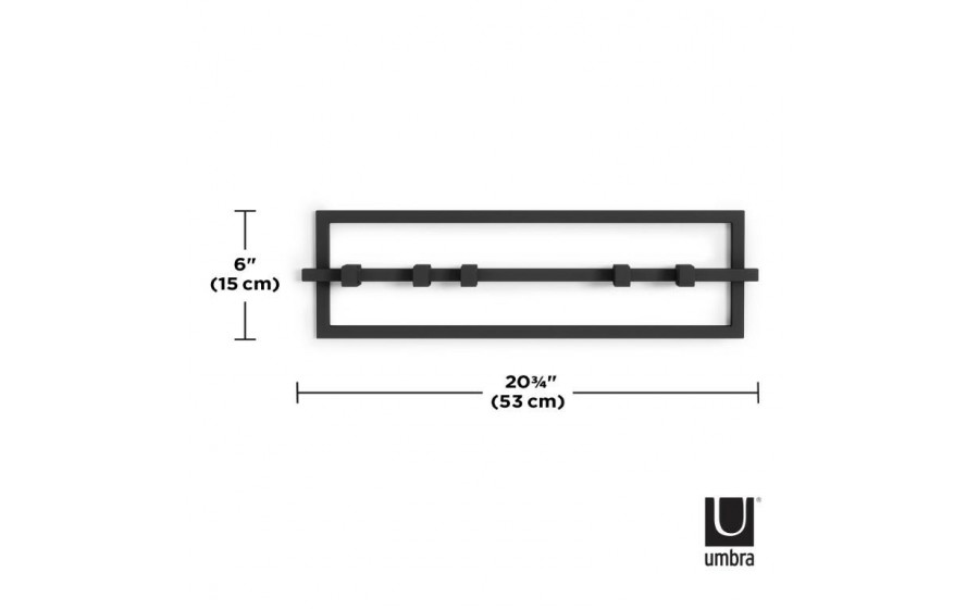 UMBRA wieszak ścienny CUBIKO czarny