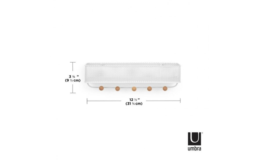 UMBRA wieszak z organizerem ESTIQUE biały