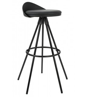 Krzesło barowe LANZA 76 czarne