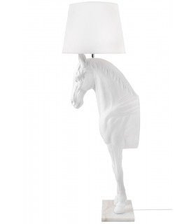 Lampa podłogowa KOŃ HORSE STAND M biała- włókno szklane