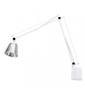 Lampa ścienna RAYON ARM WALL biała- LED, klosz z akrylu