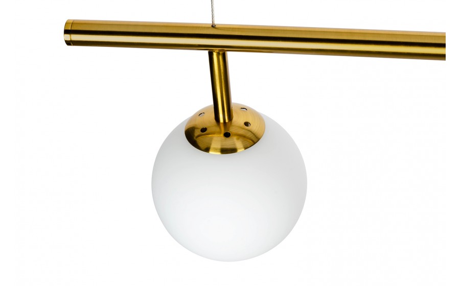 Lampa wisząca ASTRA 1 złota- metal, szkło
