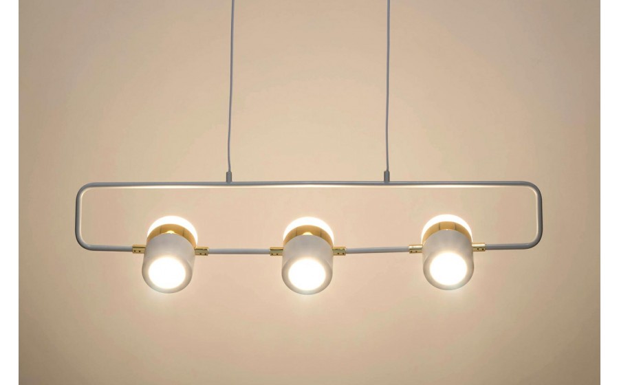 Lampa wisząca BLINK 3 biała- LED, metal