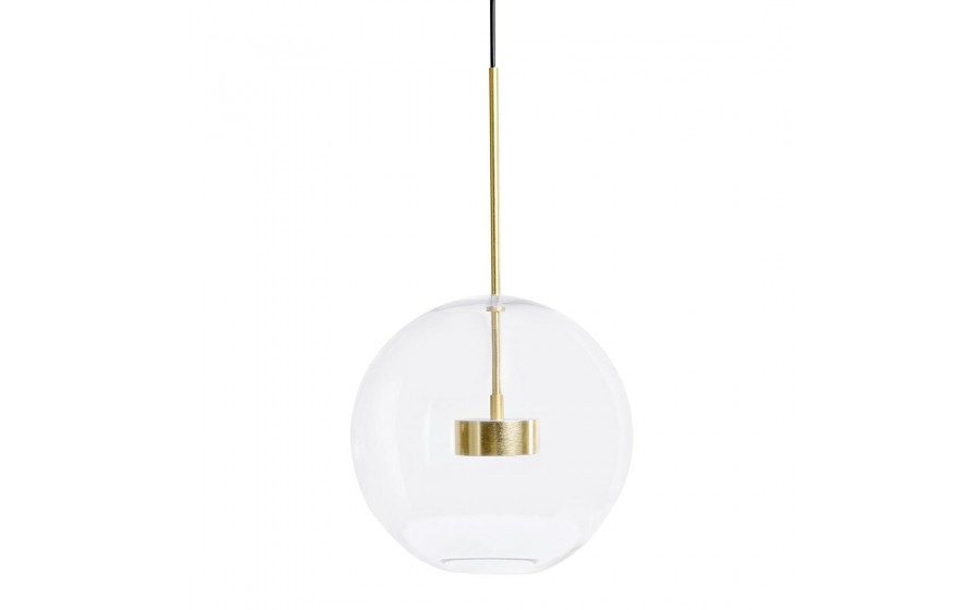 Lampa wisząca CAPRI złota- 60 LED, aluminium, szkło