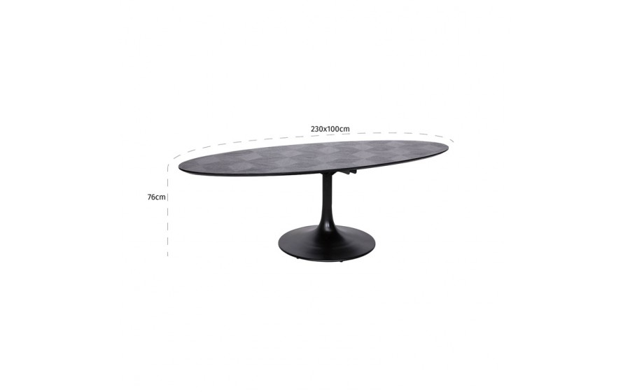 RICHMOND stół jadalniany BLAX 230 - owalny blat