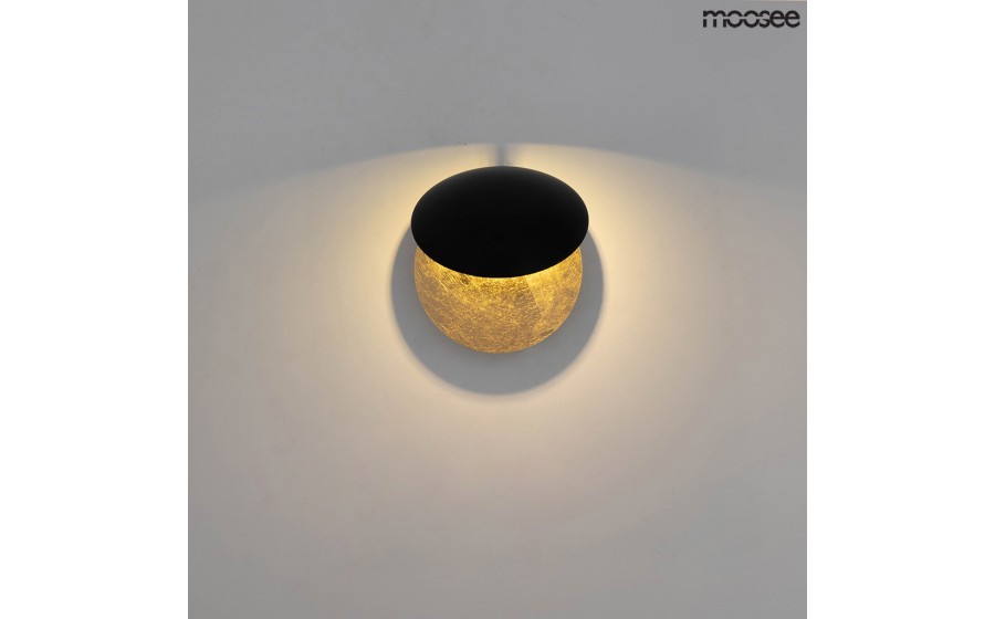 MOOSEE lampa ścienna ECLISE złota / czarna