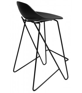 hoker PERSY, minimalistyczny design, polipropylen, stal malowana proszkowo, prostota wykonania, podnóżek, komfort użytkowania