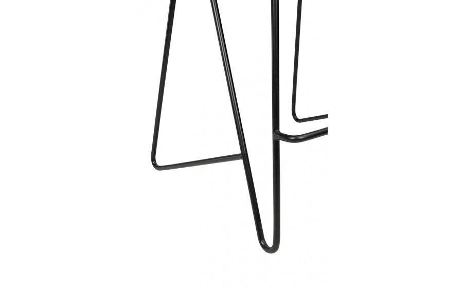 Krzesło barowe PERSY czarne 66 - polipropylen, metal