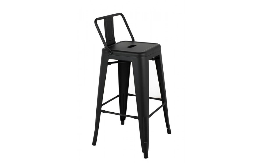 Krzesło barowe TOWER BACK 66 (Paris) czarne