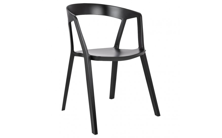 Krzesło VIBIA Czarne Polipropylen, Nowoczesne, Sztaplowane, Indoor/Outdoor