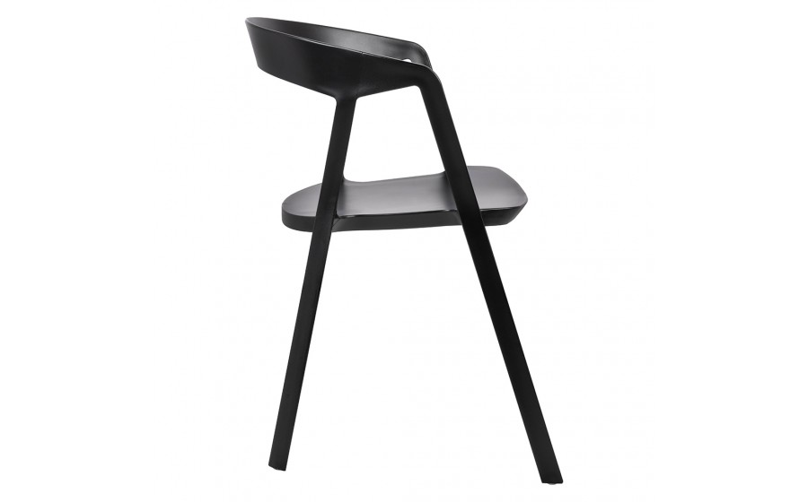 Krzesło VIBIA Czarne Polipropylen, Nowoczesne, Sztaplowane, Indoor/Outdoor