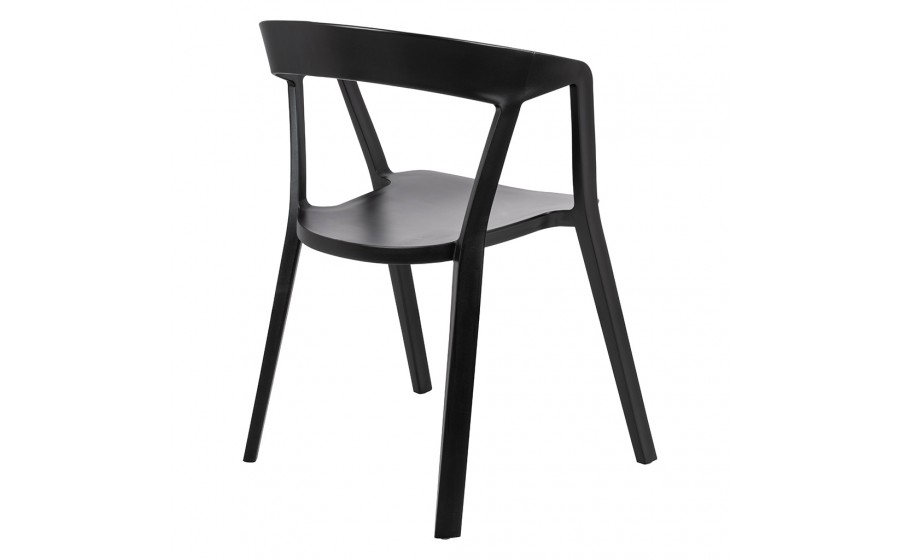 Krzesło VIBIA Czarne Polipropylen, Nowoczesne, Sztaplowane, Indoor/Outdoor