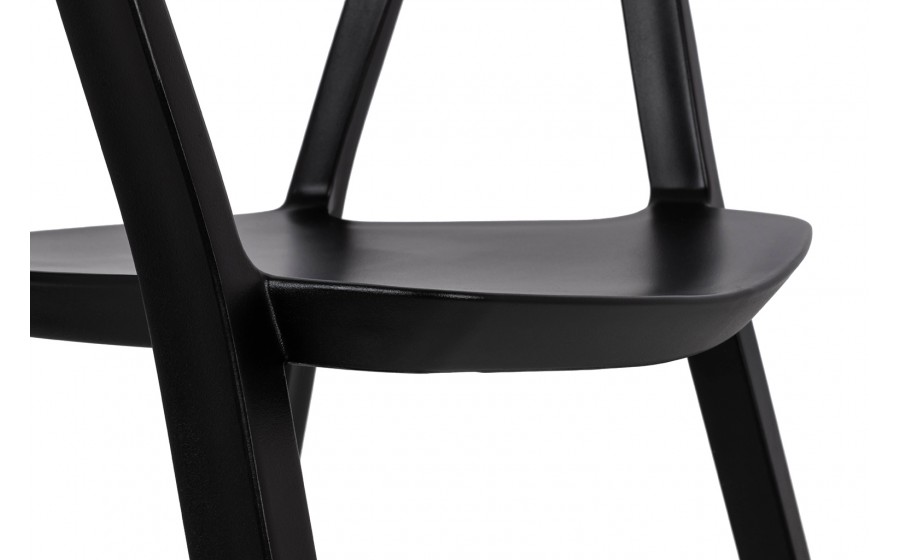 Krzesło VIBIA Czarne Polipropylen, Nowoczesne, Sztaplowane, Indoor/Outdoor