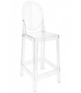 Krzesło barowe VICTORIA 75 cm transparentne