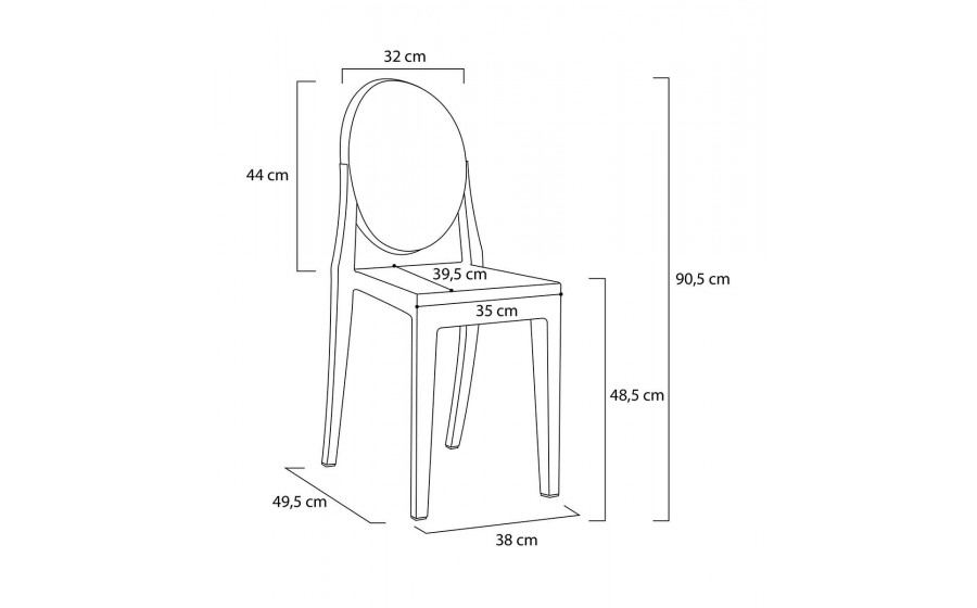 Krzesło VICTORIA transparentne - poliwęglan