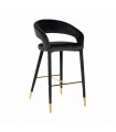 RICHMOND krzesło barowe GIA 76 czarne - welur