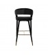 RICHMOND krzesło barowe GIA 76 czarne - welur
