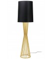 Lampa podłogowa HOLMES złota z czarnym kloszem -  metal