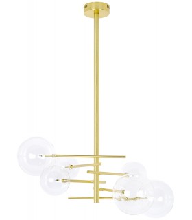 Lampa wisząca ASTRO złota - aluminium, szkło