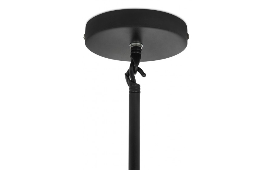 Lampa wisząca CANDELABR 6 czarna - aluminium, szkło