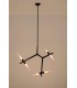 Lampa wisząca CANDELABR 6 czarna - aluminium, szkło