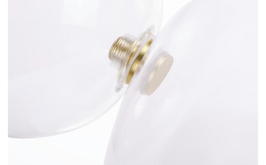 Lampa wisząca CAPRI 4 złota - 60 LED, aluminium, szkło