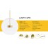 Lampa wisząca CAPRI 6 złota - 60 LED, alumiumium, szkło