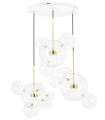 Lampa wisząca CAPRI DISC 3 złota - 180 LED, aluminium, szkło