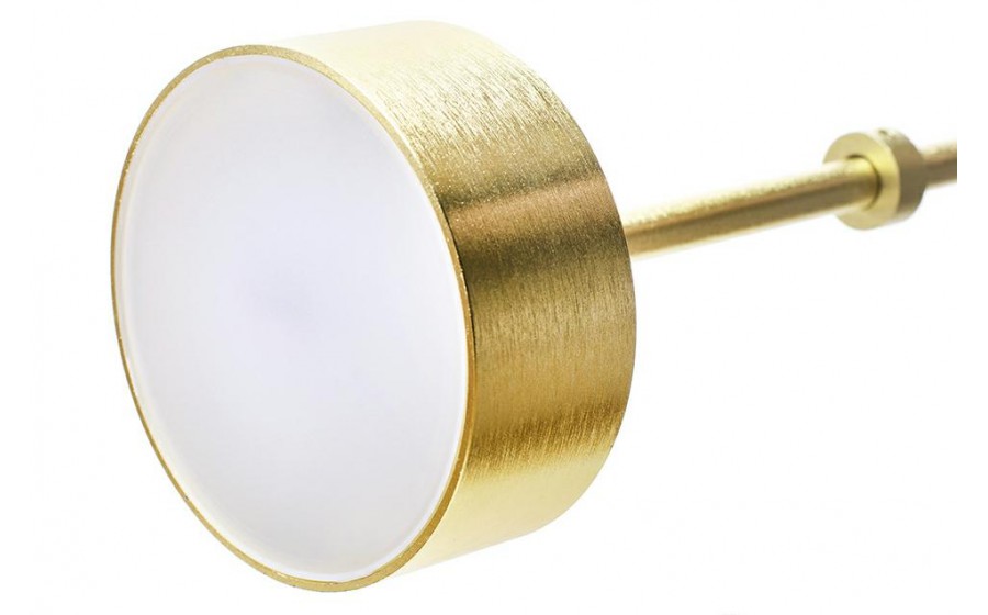 Lampa wisząca CAPRI DISC 5 złota - 300 LED, aluminium, szkło