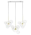 Lampa wisząca CAPRI LINE 3 złota - 180 LED, aluminium, szkło