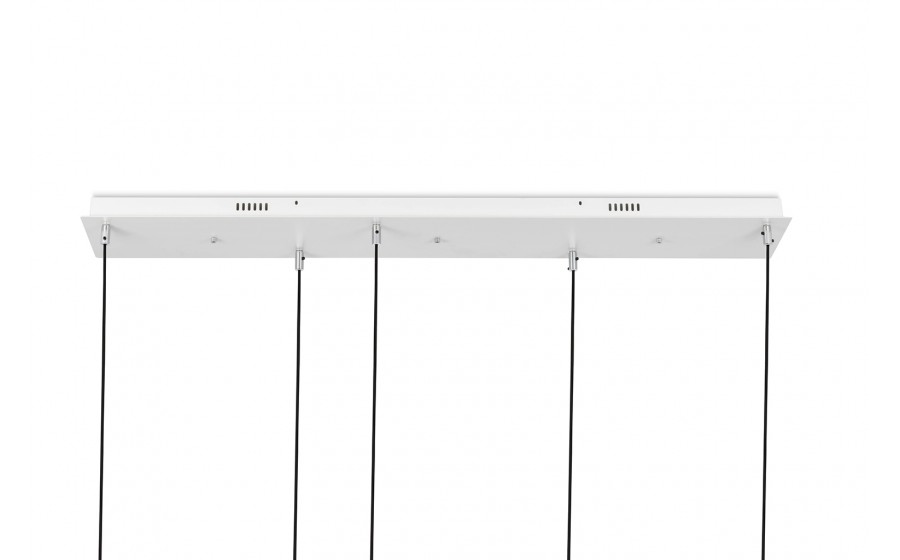 Lampa wisząca CAPRI LINE 5 złota - 300 LED, aluminium, szkło