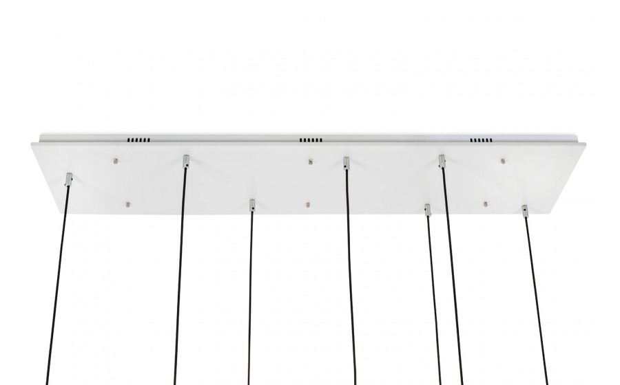 Lampa wisząca CAPRI LINE 7 złota - 420 LED, aluminium, szkło