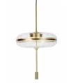 Lampa wisząca CHAPLIN 360 mosiądz - LED, szkło