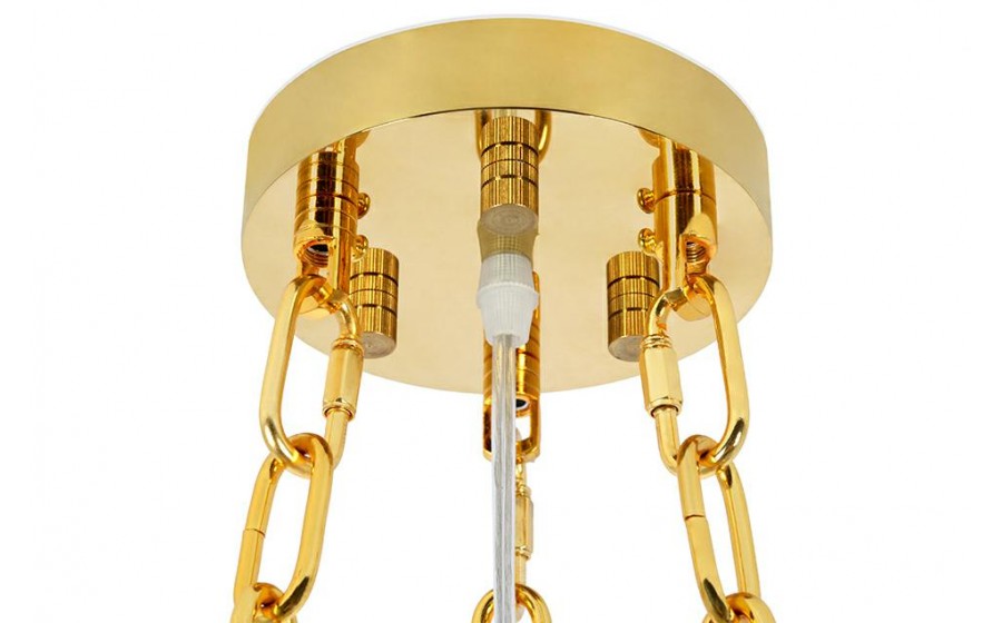 Lampa wisząca IMPERIAL GOLD 60 - stal, kryształ