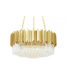 Lampa wisząca IMPERIAL GOLD 80 - stal, kryształ