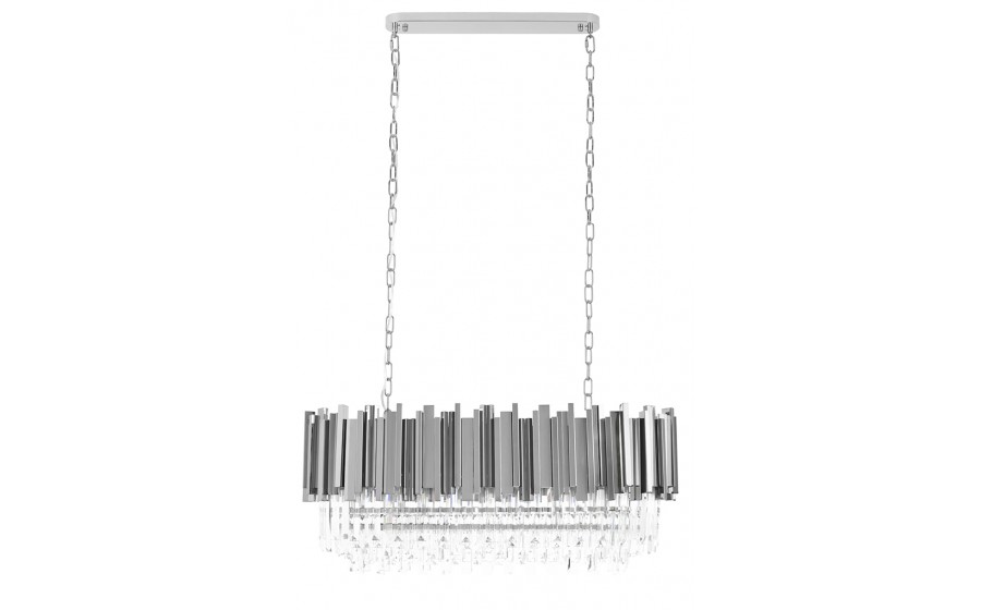 Lampa wisząca IMPERIAL LONG SILVER 90 - stal, kryształ