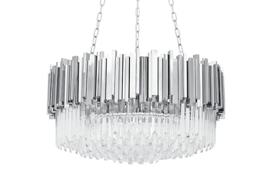 Lampa wisząca IMPERIAL SILVER 80 - stal, kryształ