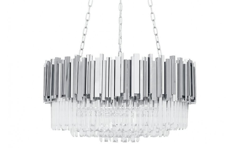 Lampa wisząca IMPERIAL SILVER 80 - stal, kryształ