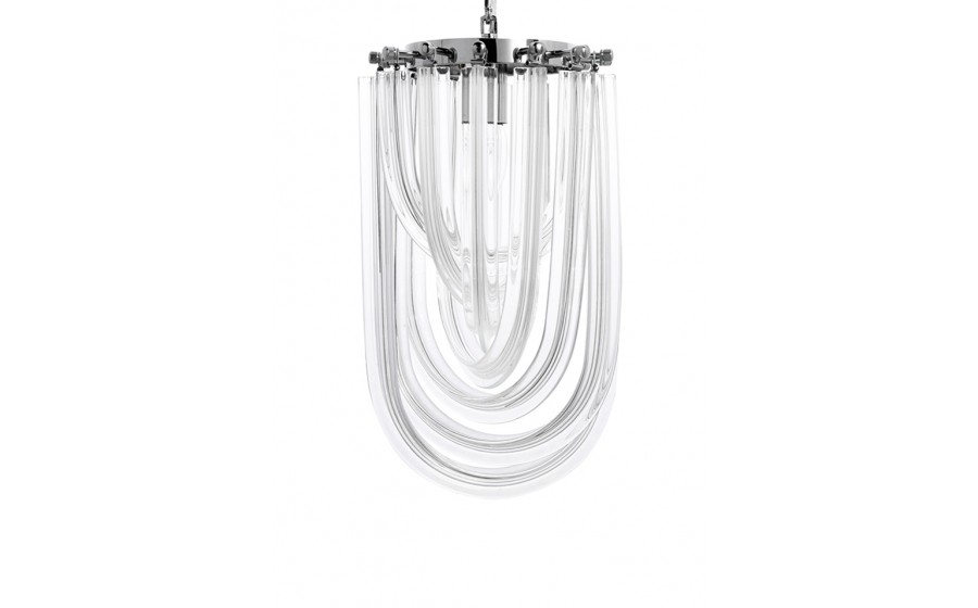 Lampa wisząca MURANO S chrom - szkło, metal