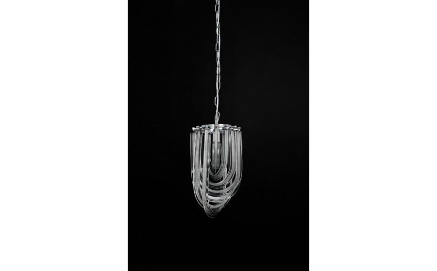 Lampa wisząca MURANO S chrom - szkło, metal