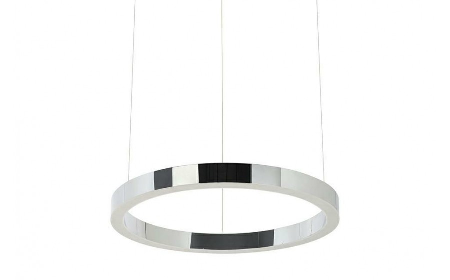 Lampa wisząca RING 40 srebrna - LED, stal polerowana