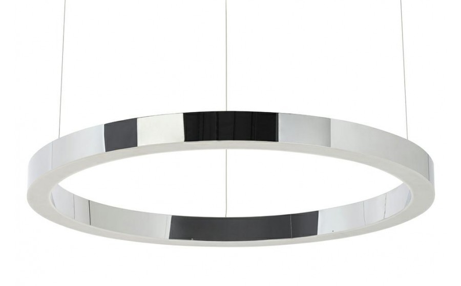 Lampa wisząca RING 80 srebrna - LED, stal polerowana