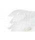 Lampa wisząca TIFFANY 135 biała mosiądz / naturalne pióra