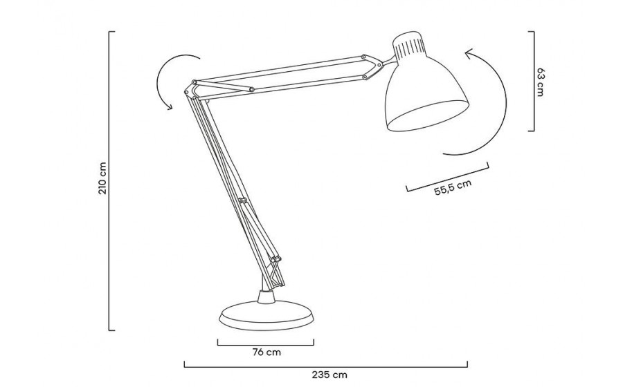 Lampa podłogowa GIGANT czarna - metal